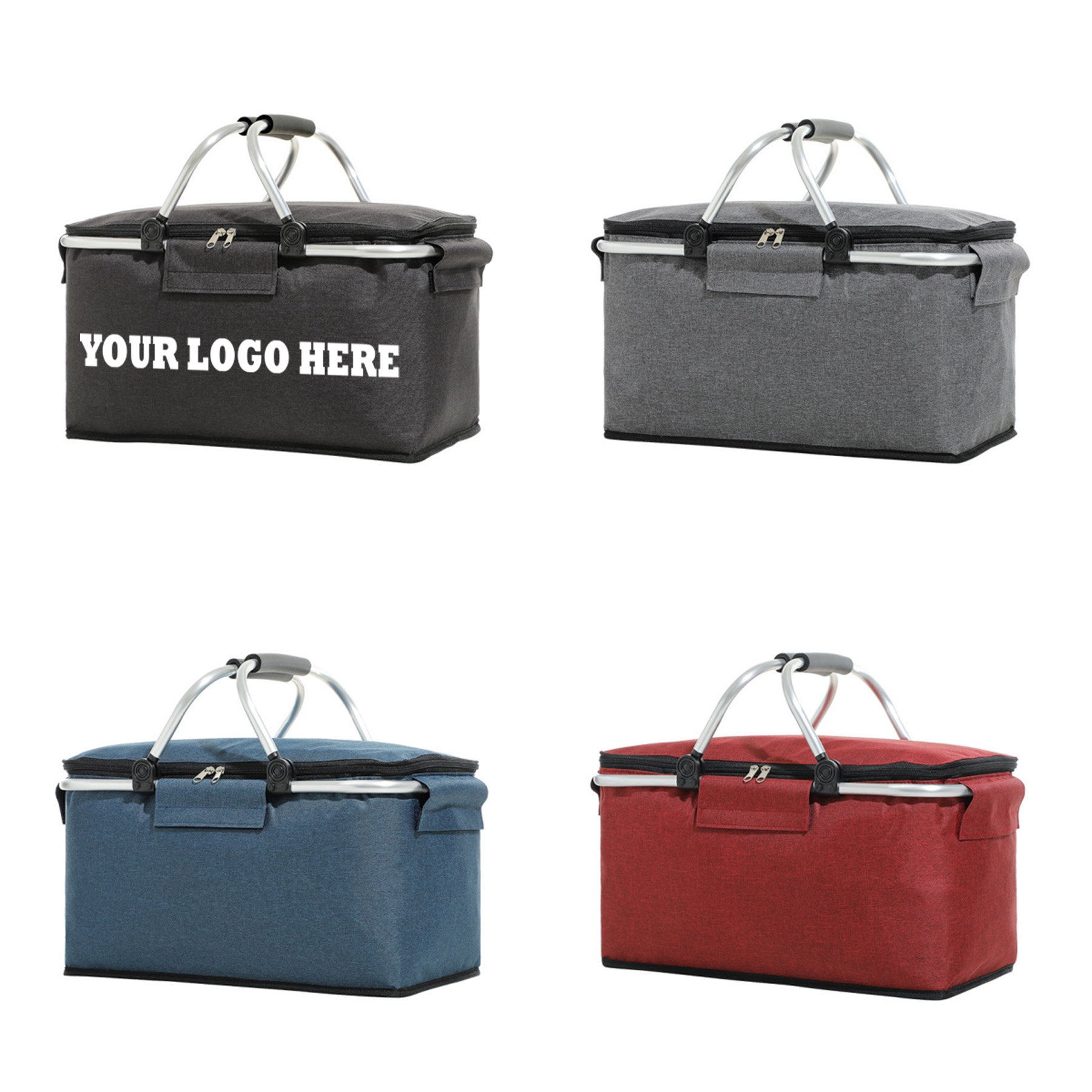 Insulated Lunch Bag With Metal Handle 2