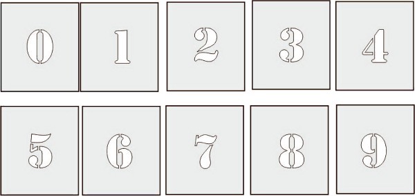 Number Stencil Set 2