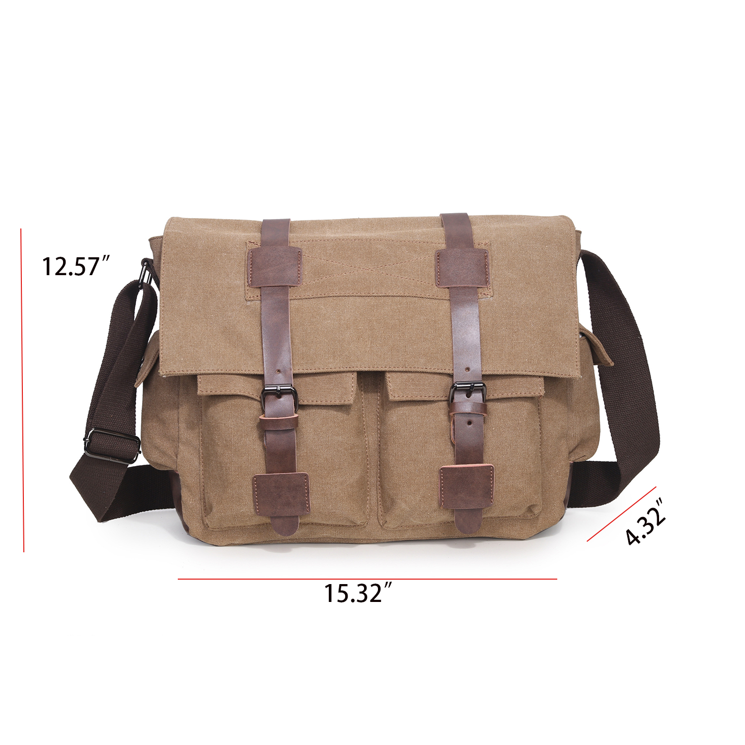 Classic Vintage Canvas Messenger Bag 4