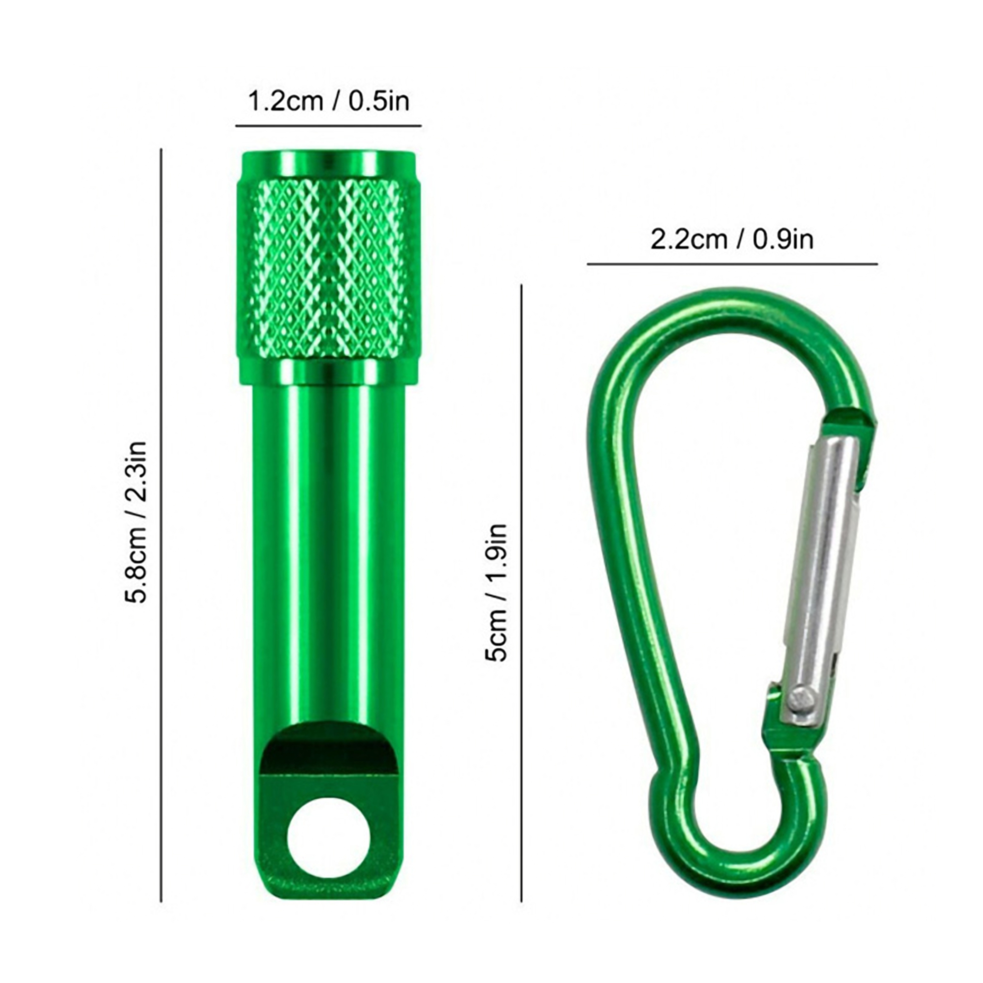 Mini LED Flashlight w/Carabiner Keychain 2