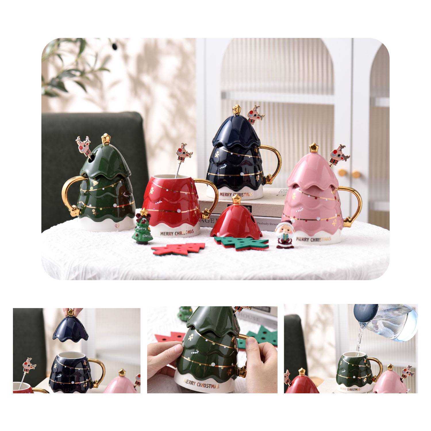 Christmas Ceramic Mug Creative Gift Coffee Cup 3