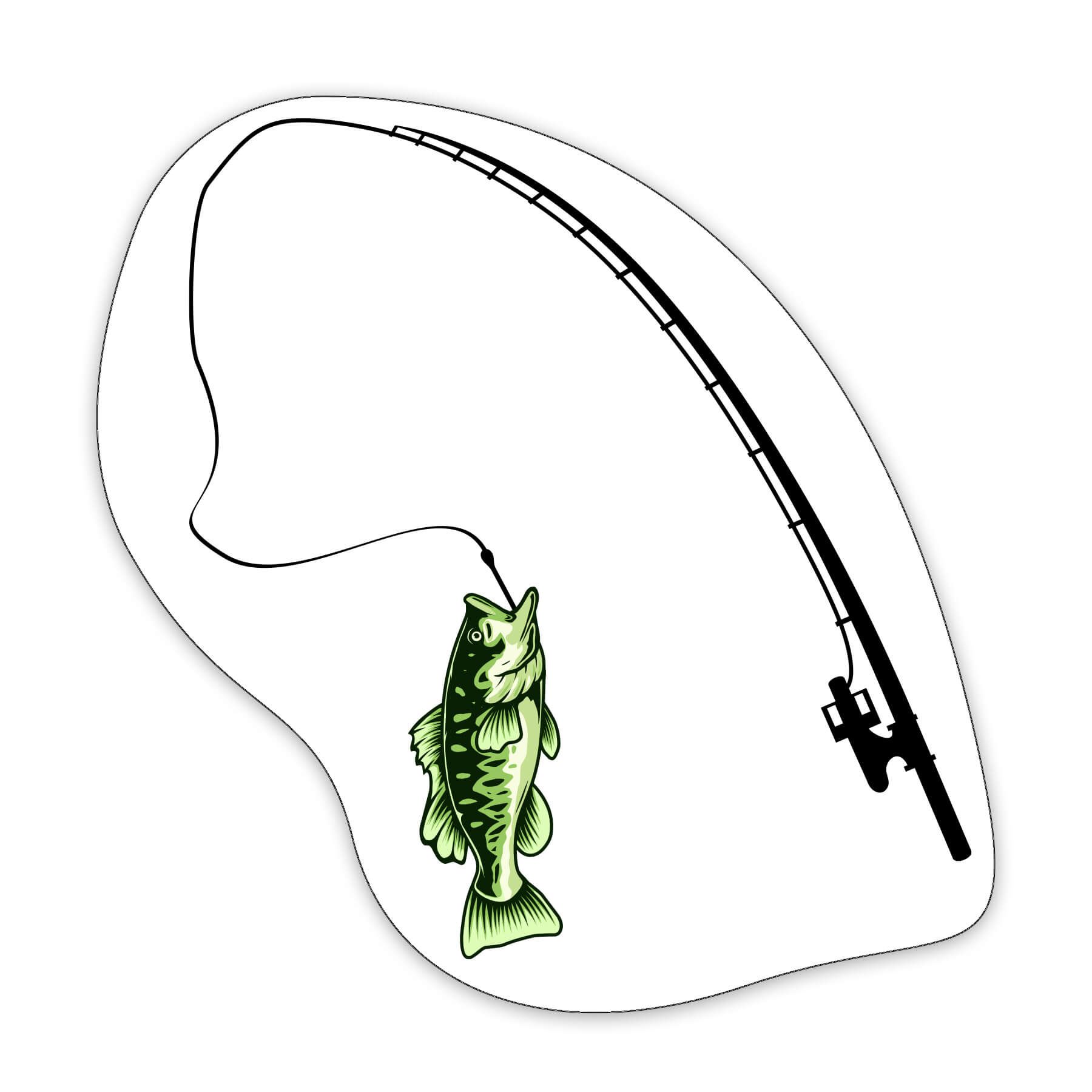 Fish and Fishing Pole Shaped NoteKeeper™ Magnet 35 Mil 1