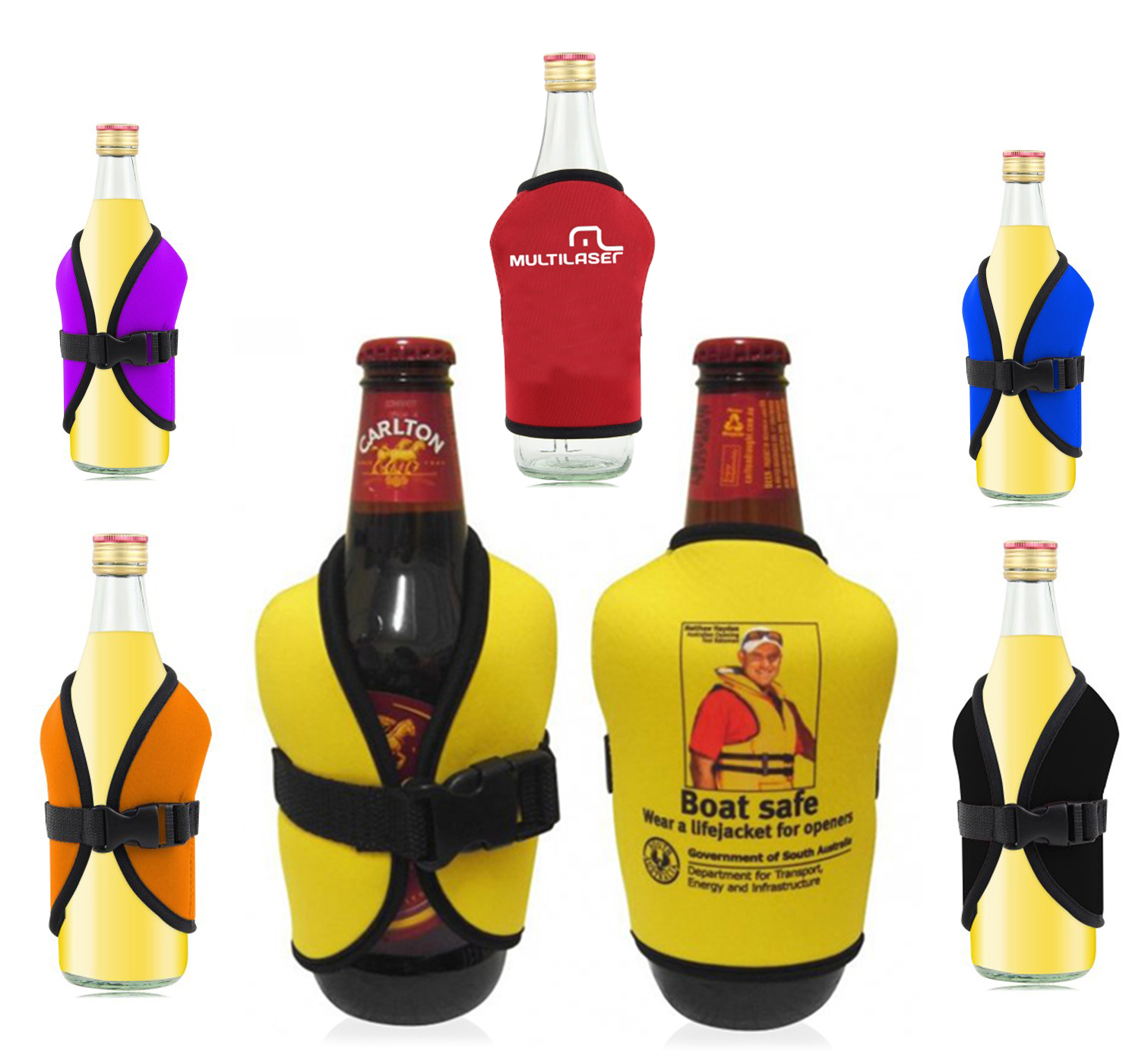 Bottle Cooler - Safety Vest Shaped 3