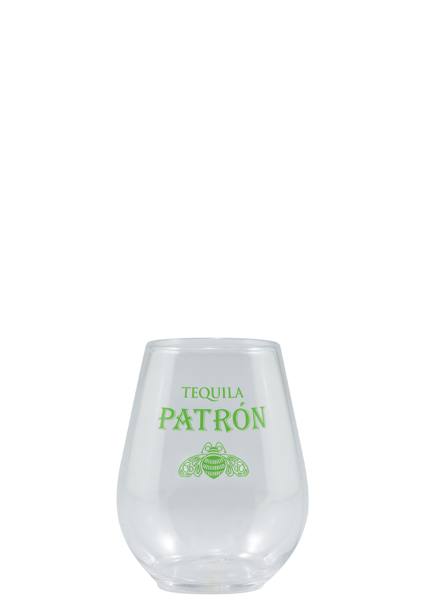 4 oz Plastic Stemless Glass Clear Tradition Print 3