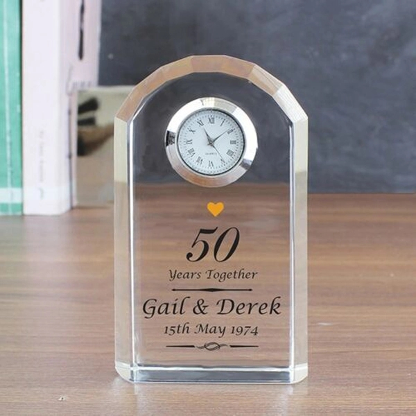 Personalised Crystal Anniversary Clock 1