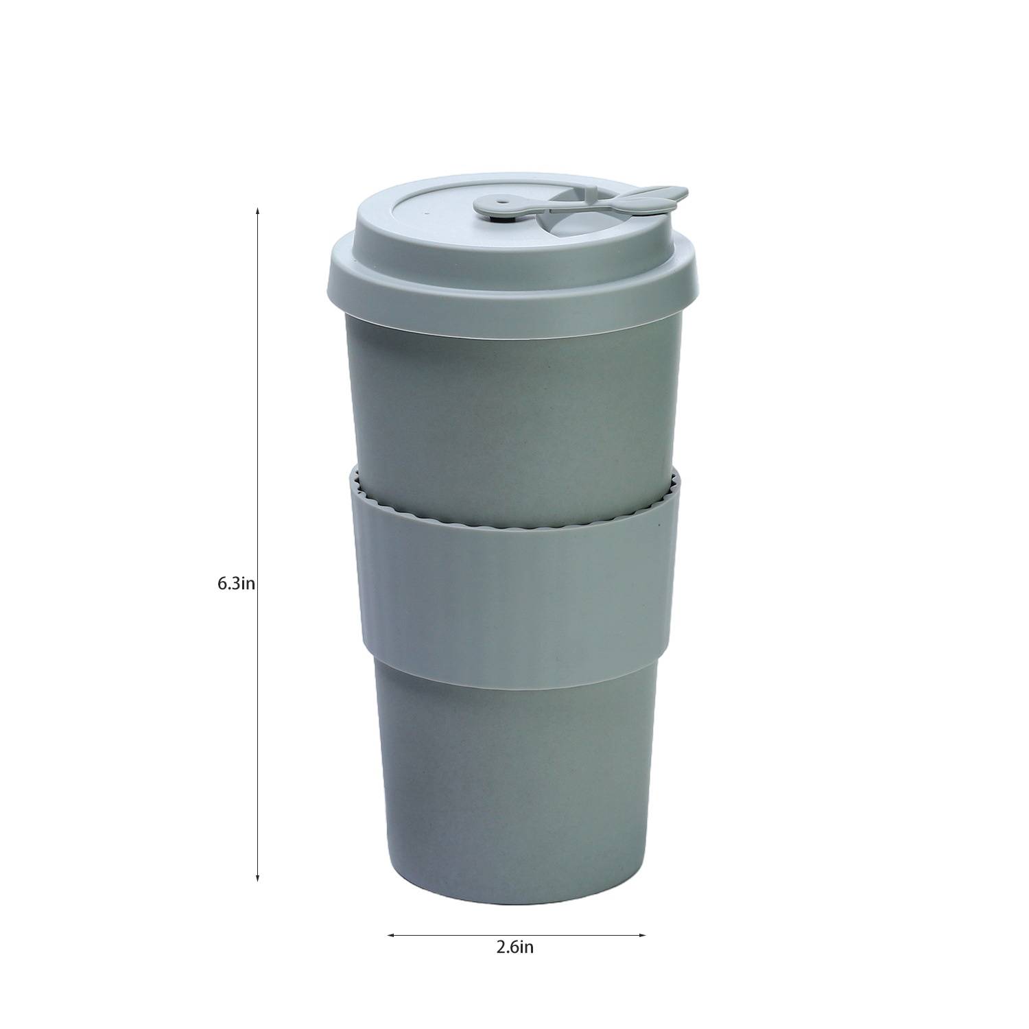 17oz Leak Proof Silicone Coffee Cup w/ Lid 4