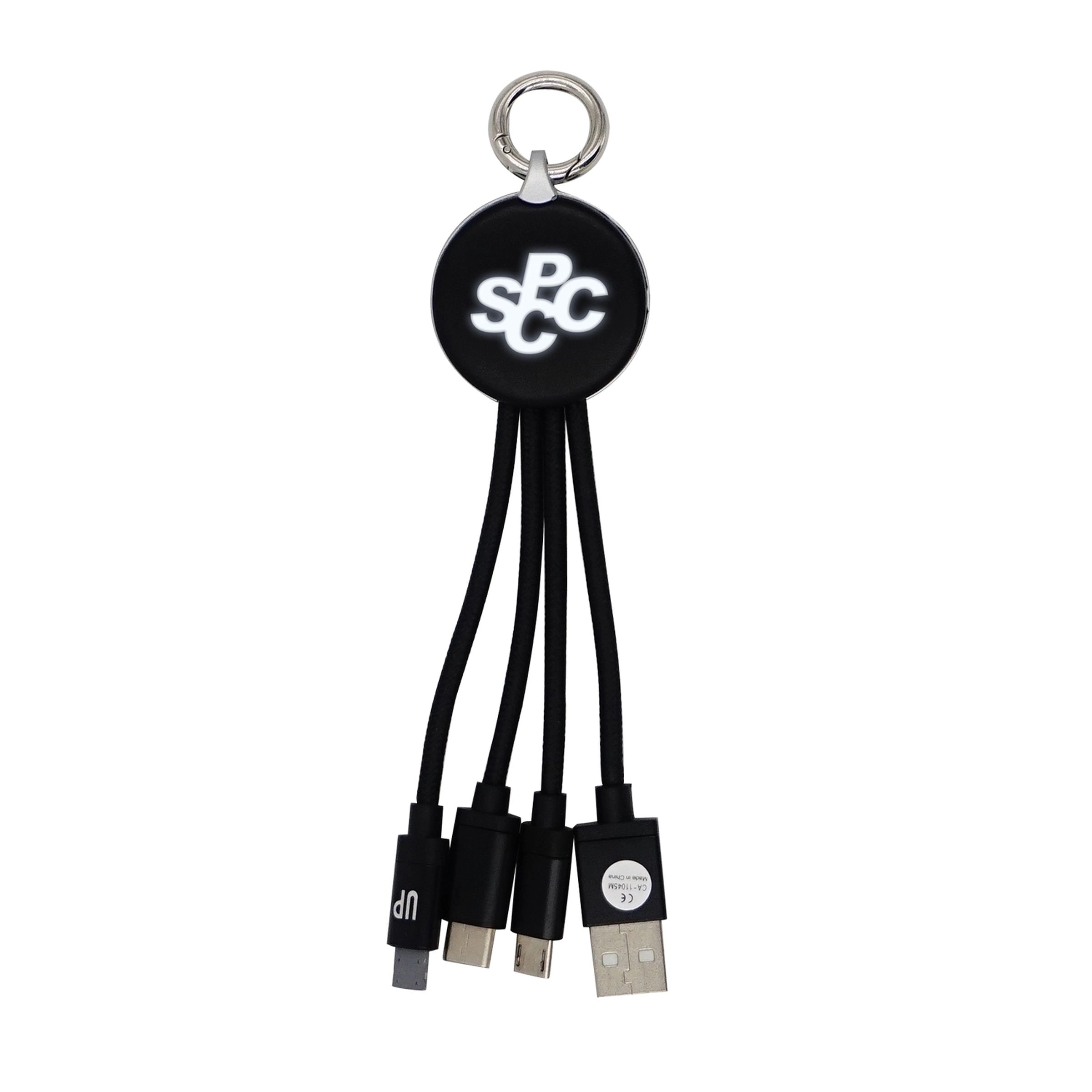 Metallic Logo Light Up Cable with Type C USB 15