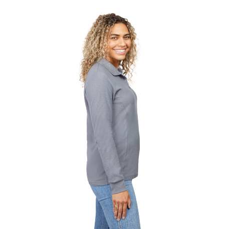 PALO Long Sleeve 100% Cotton Pique Polo - Women's 16