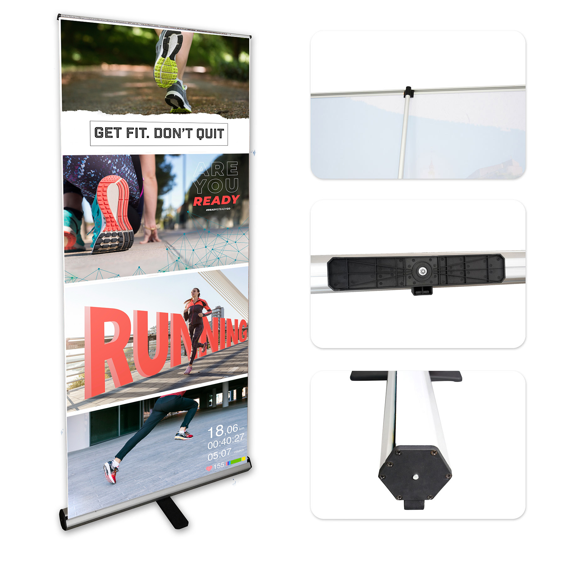 31.5" Retractable Banner Stand w/Graphic 3