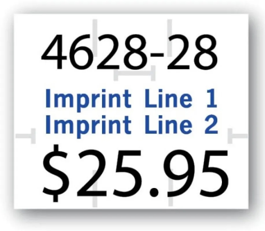 Pricing Labels - White Monarch 2-Line 2