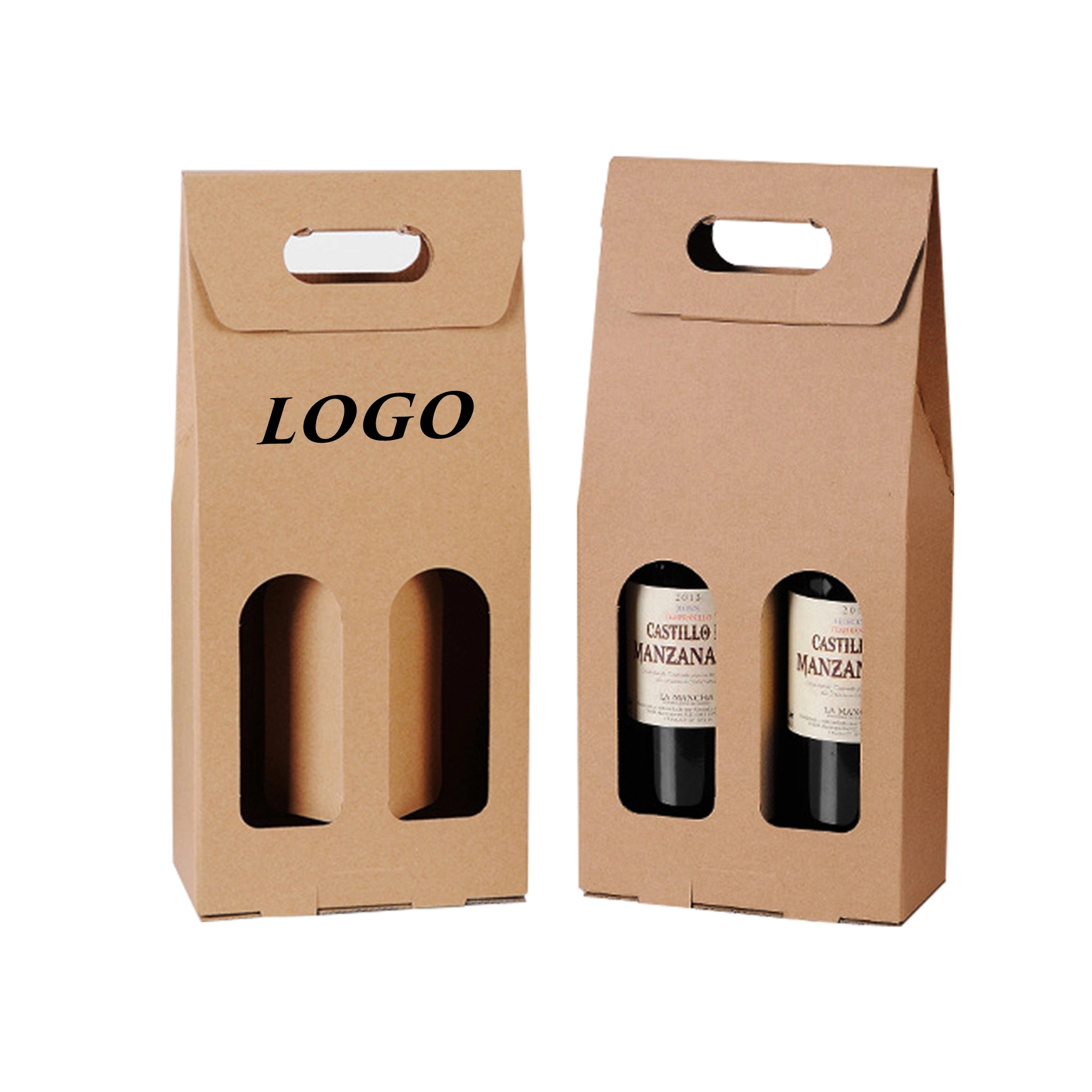 Double Wine Paper Tote Bags 1