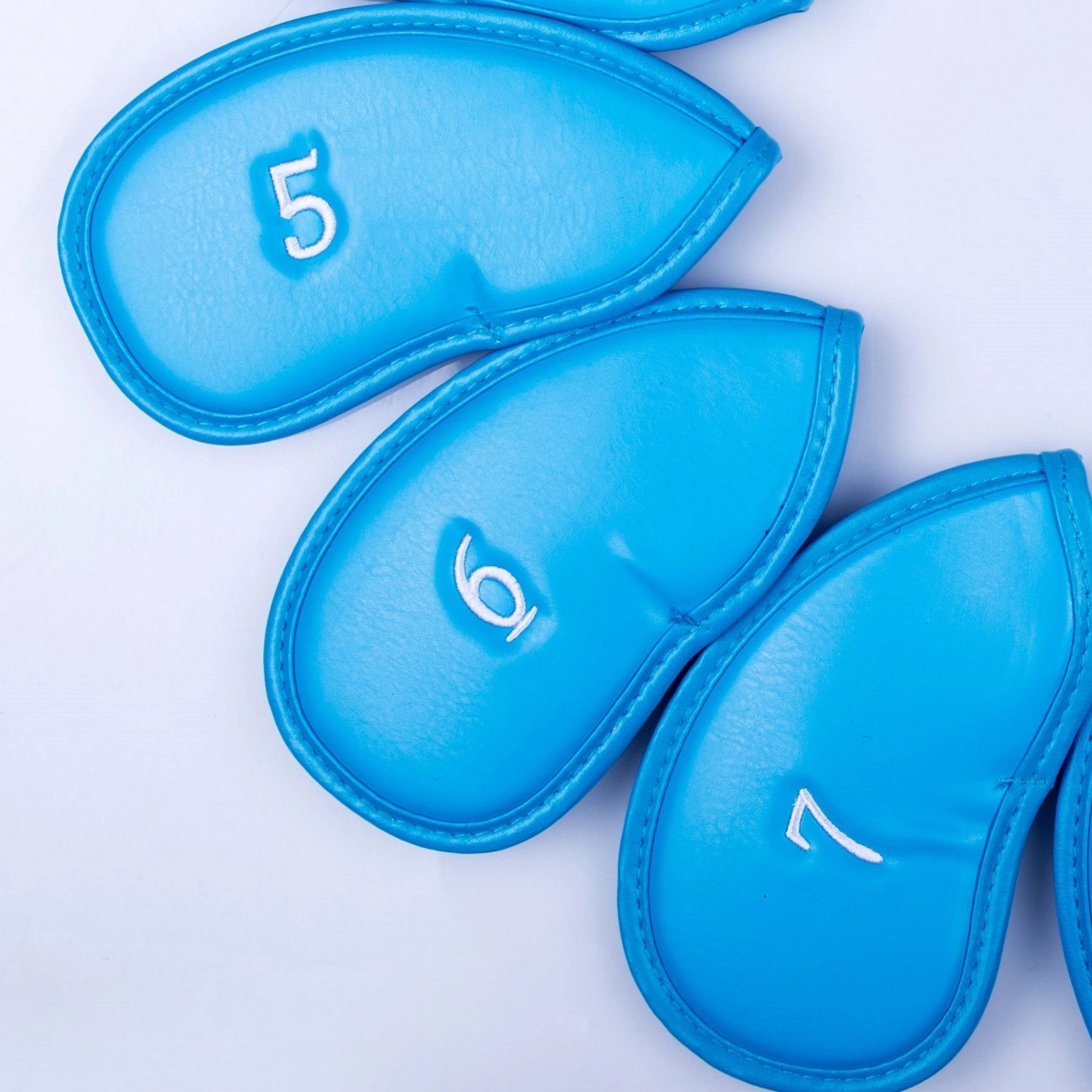 Golf 12Pcs Thick Leather Iron Head Covers Set 7