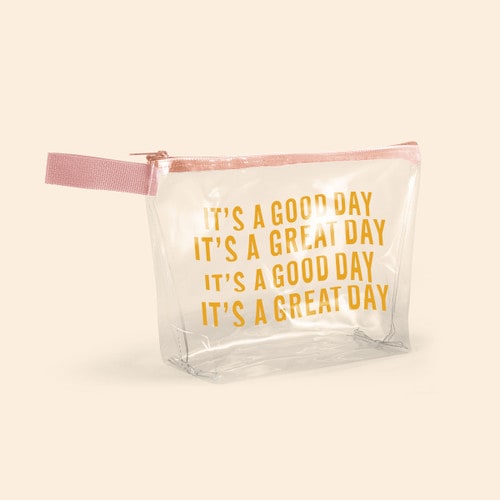 CLEAR VINYL BAG WITH HAND STRAP