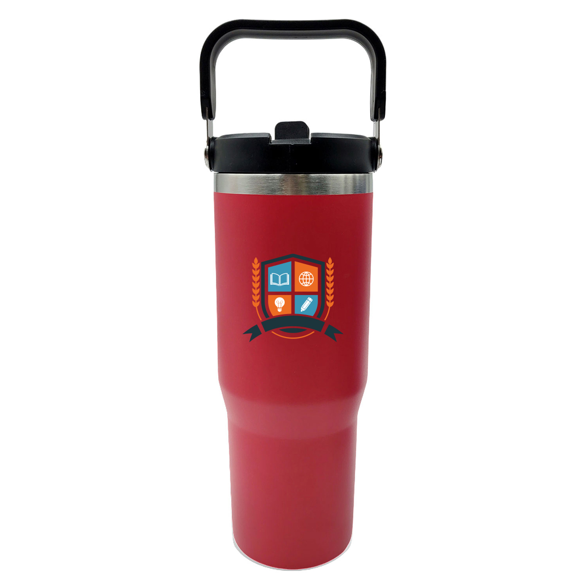 ArticFire 30oz Stainless Steel Tumbler with Handle & Built-In Straw 25