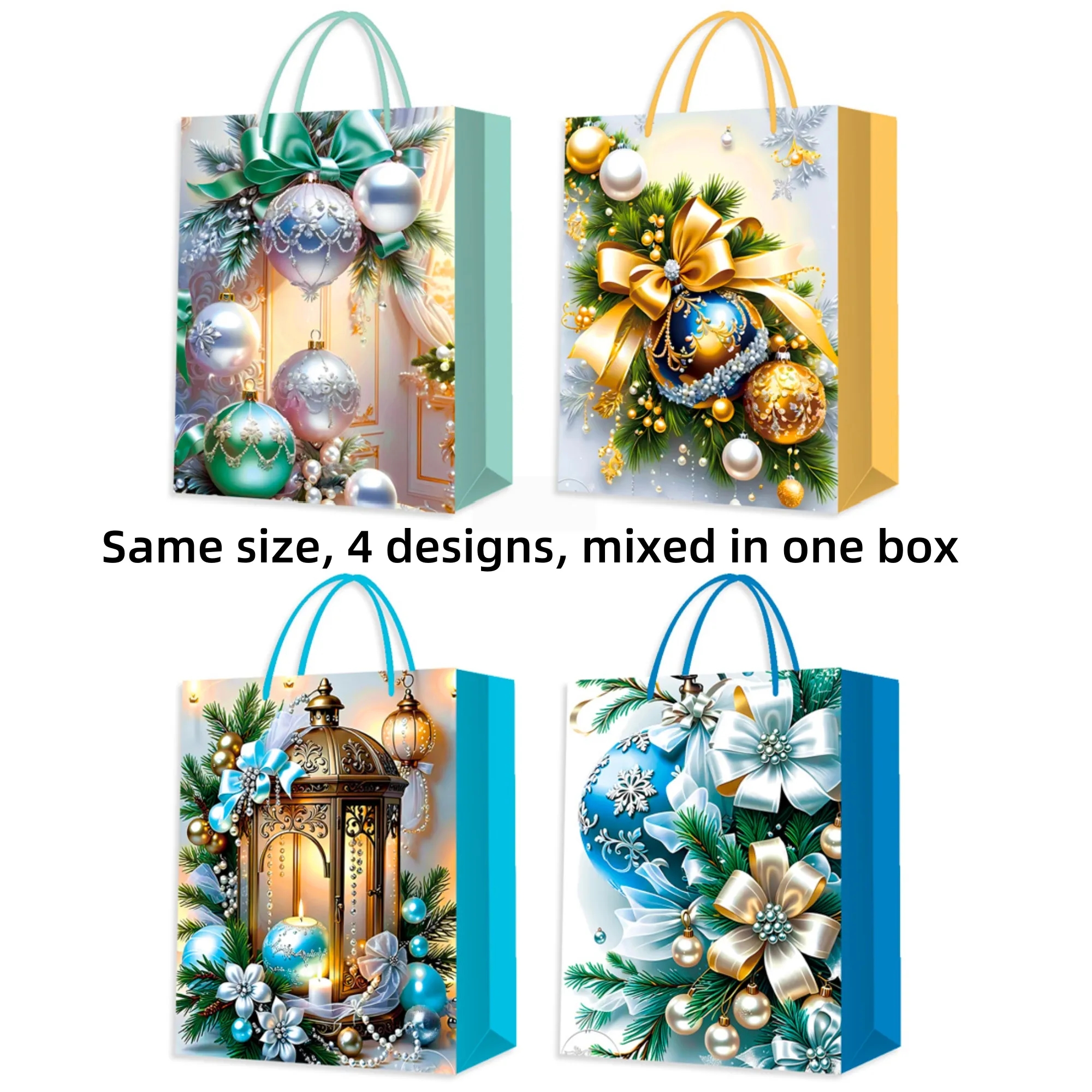 Festive Present Bag - Bauble Pattern For Gifting 4