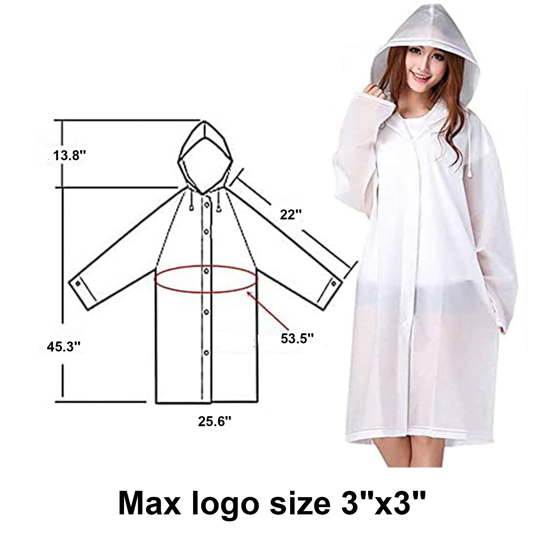 Reusable EVA Rain Ponchos 2