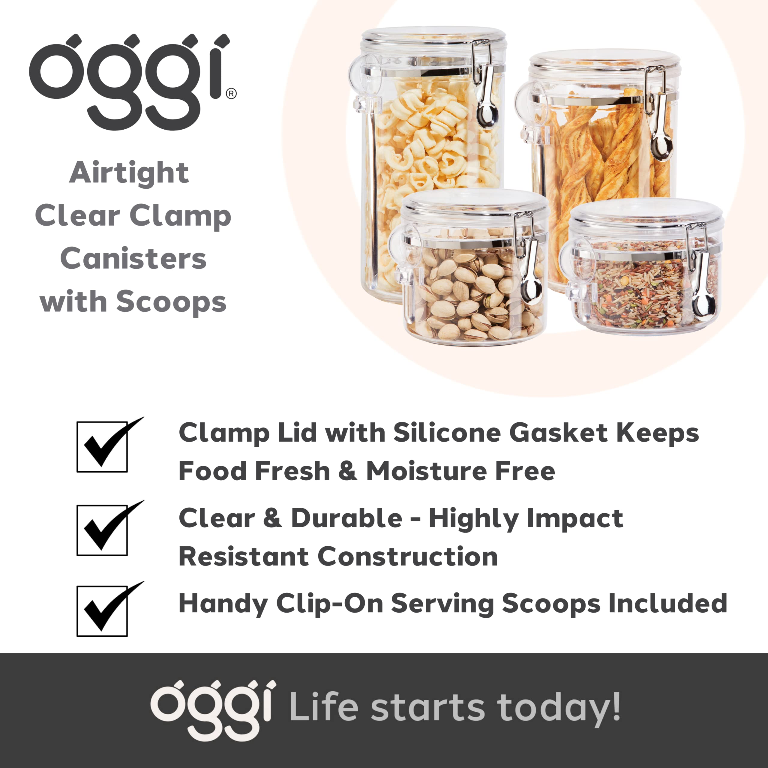 Ultra-Seal Clear Acrylic Food Canister - Kitchen Essential 1