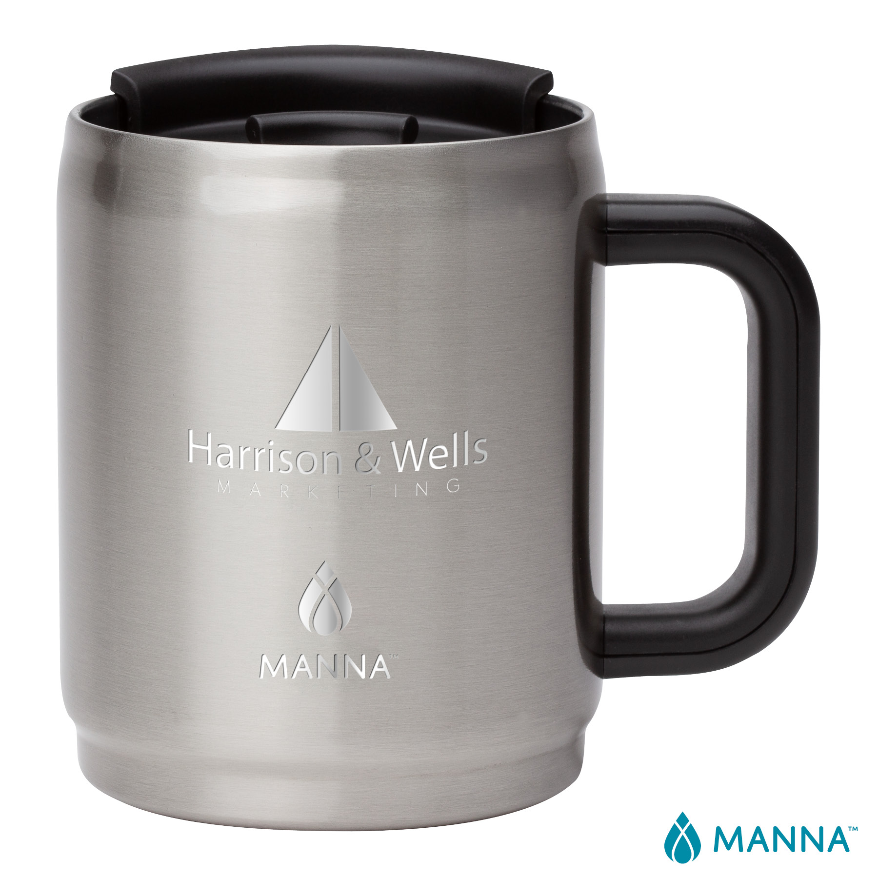 Manna™ 14 oz. Boulder Stainless Steel Camping Mug w/ Handle 10