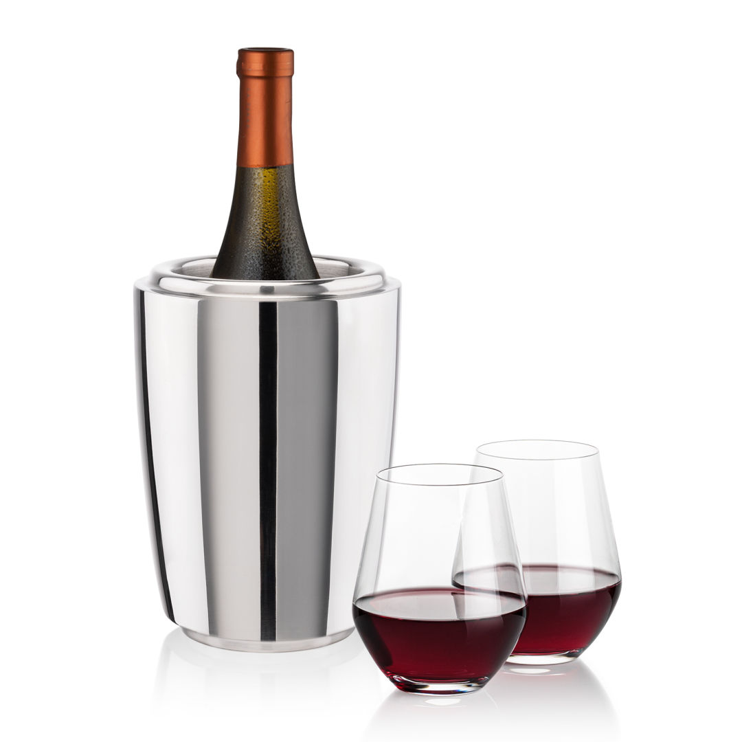 Pescara Wine Cooler & Reina Stemless Wine Set 3
