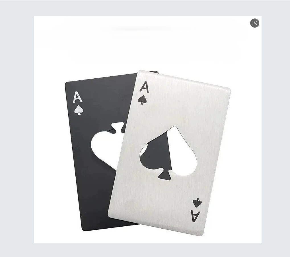 Stainless Steel Poker Shape Credit Card Bottle Opener 2