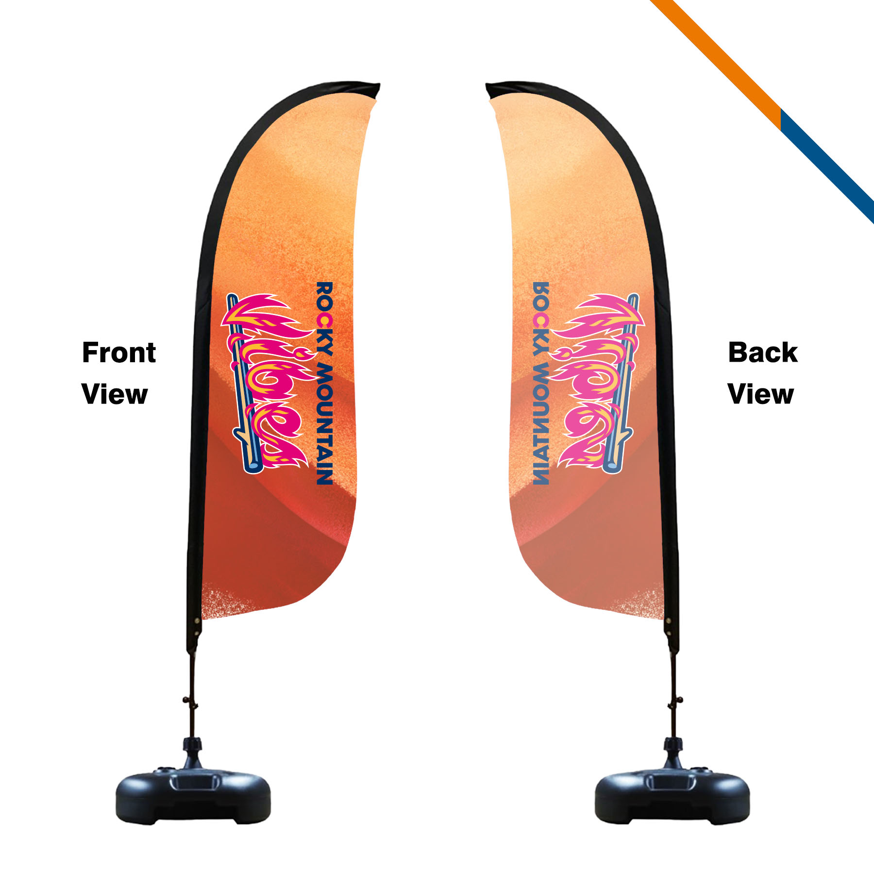 9' Aynia Single-Sided Feather Flag 2
