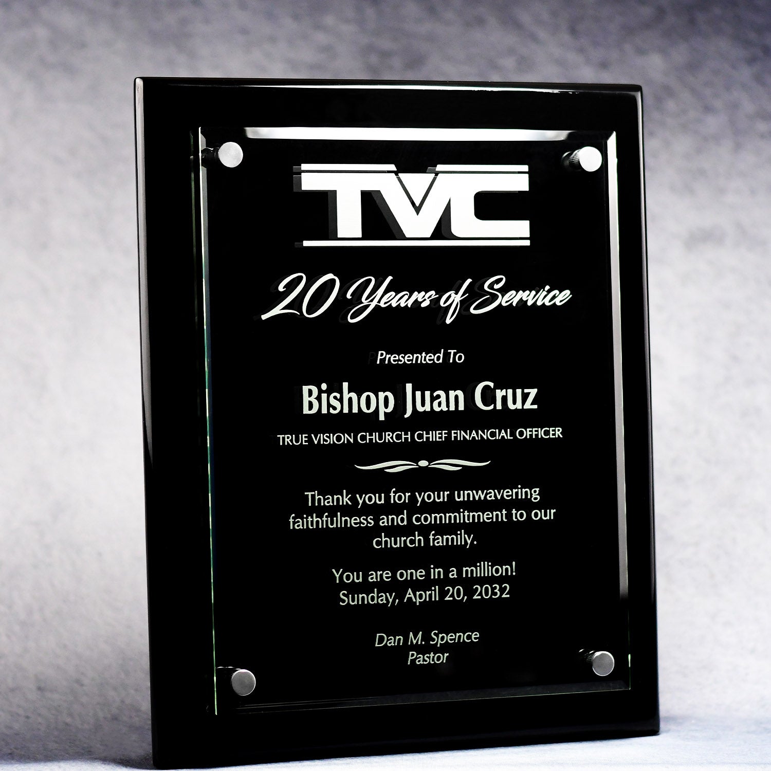 Canterbury Plaque With Stand-Offs Ebony 2