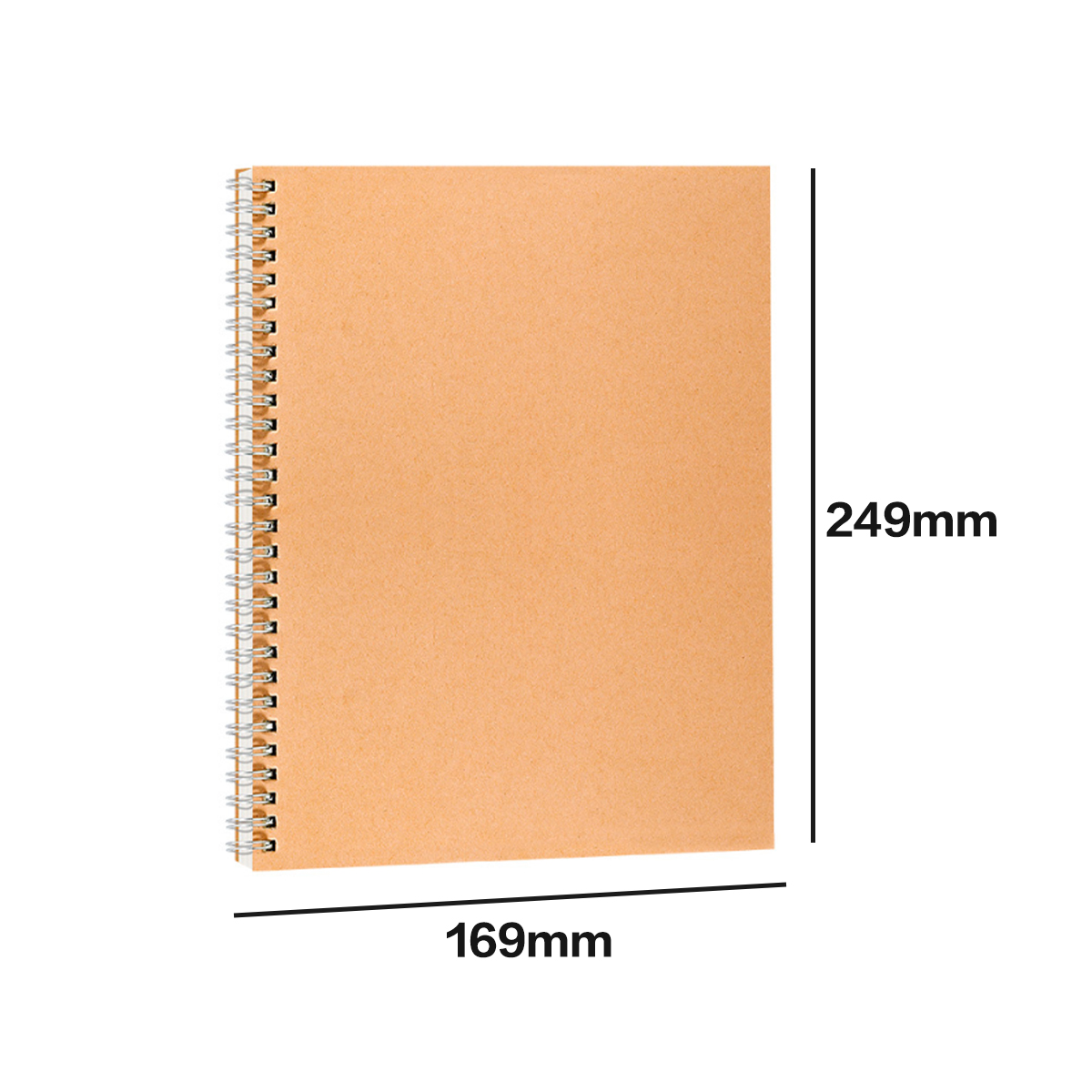B5 Eco-Friendly Kraft Spiral Notebook Lined Pages Journal 6