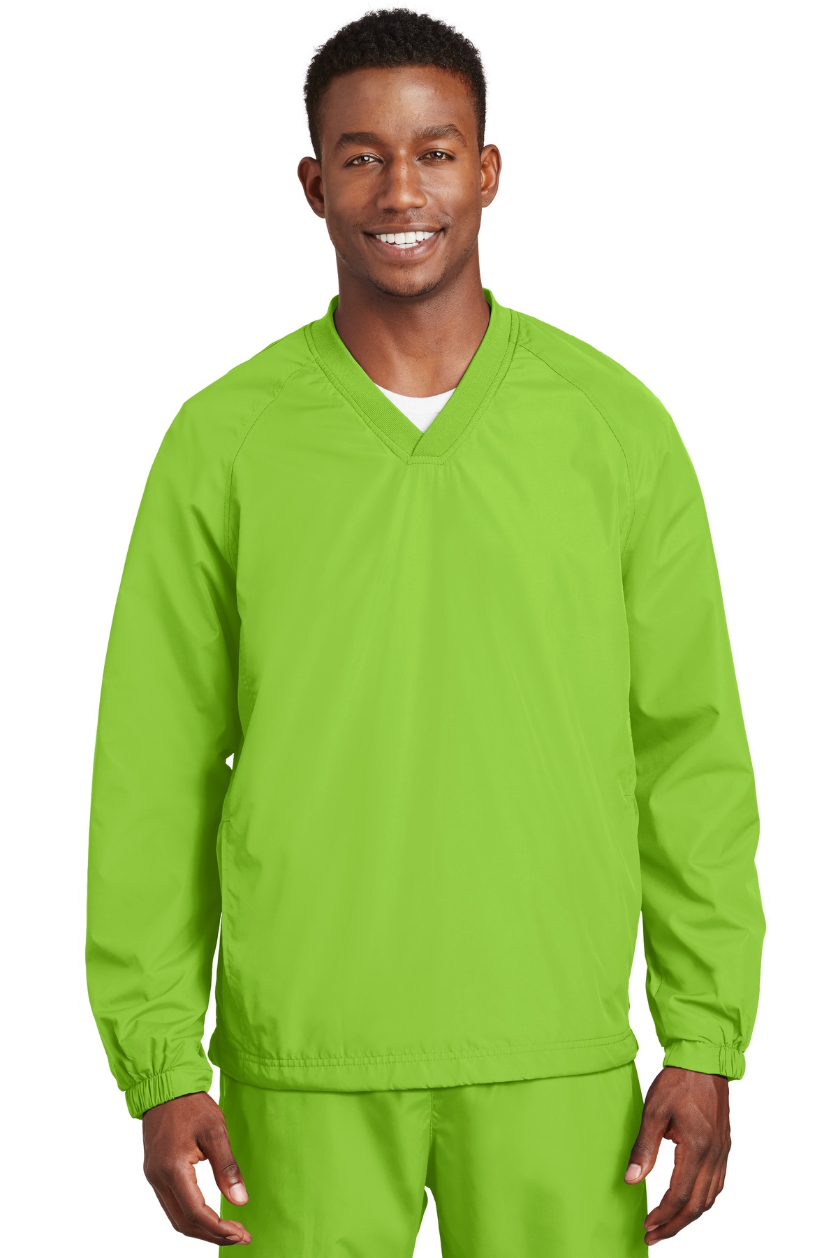 Sport-Tek V-Neck Raglan Wind Shirt. JST72 33