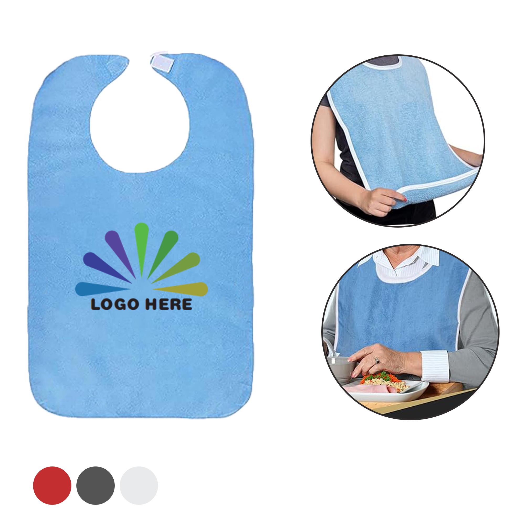 Waterproof Elderly Eating Bib 2