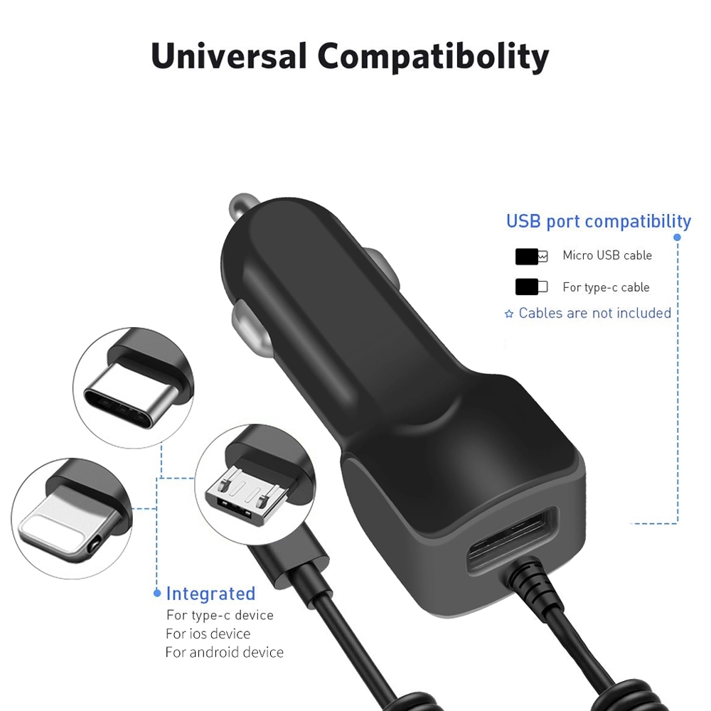 3In1 Car Charging Usb Cable For Phone 2