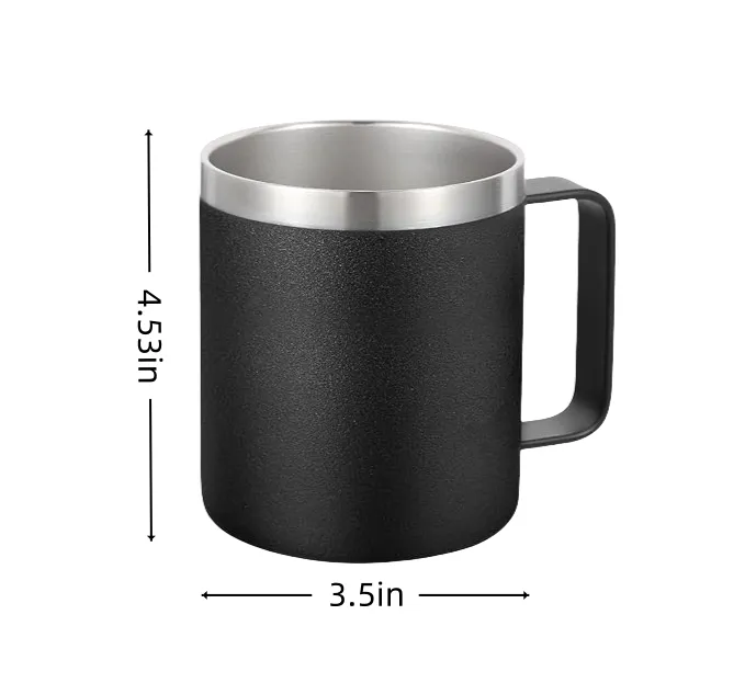 MOQ 12oz Insulated Stainless Steel Coffee Mug With Lid 5