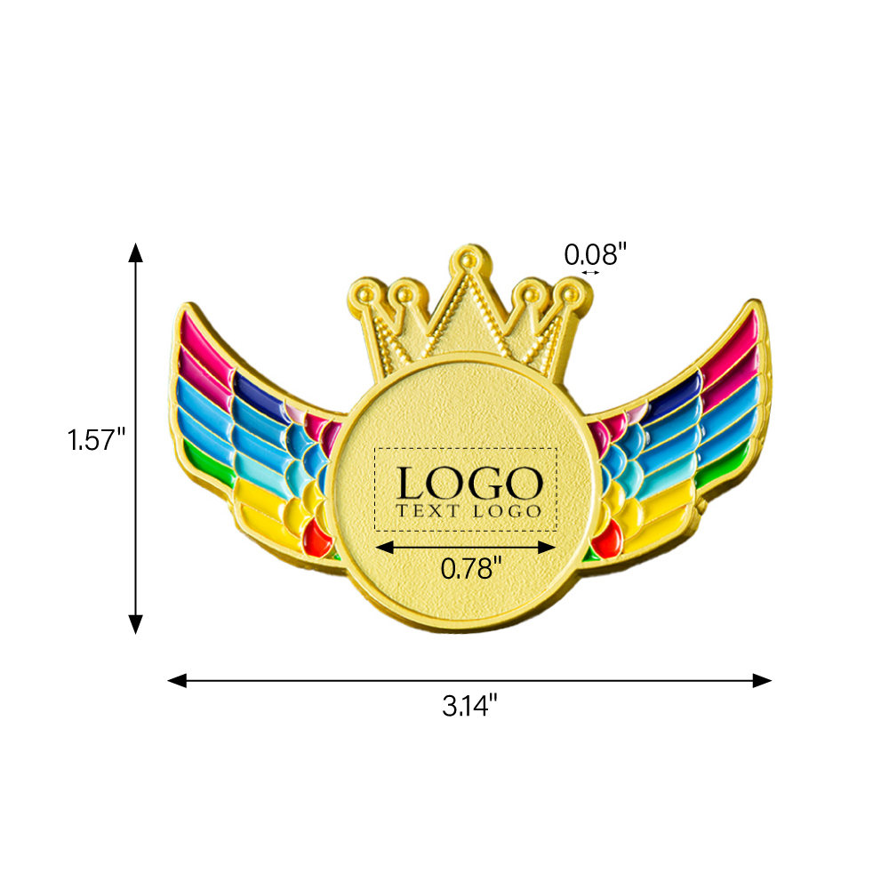 Custom Crown Wing Name Badges 5