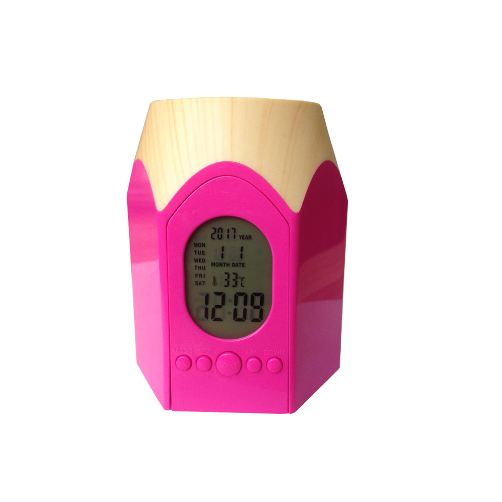 Electronic Calendar Pens Pencil Holder Cup 4