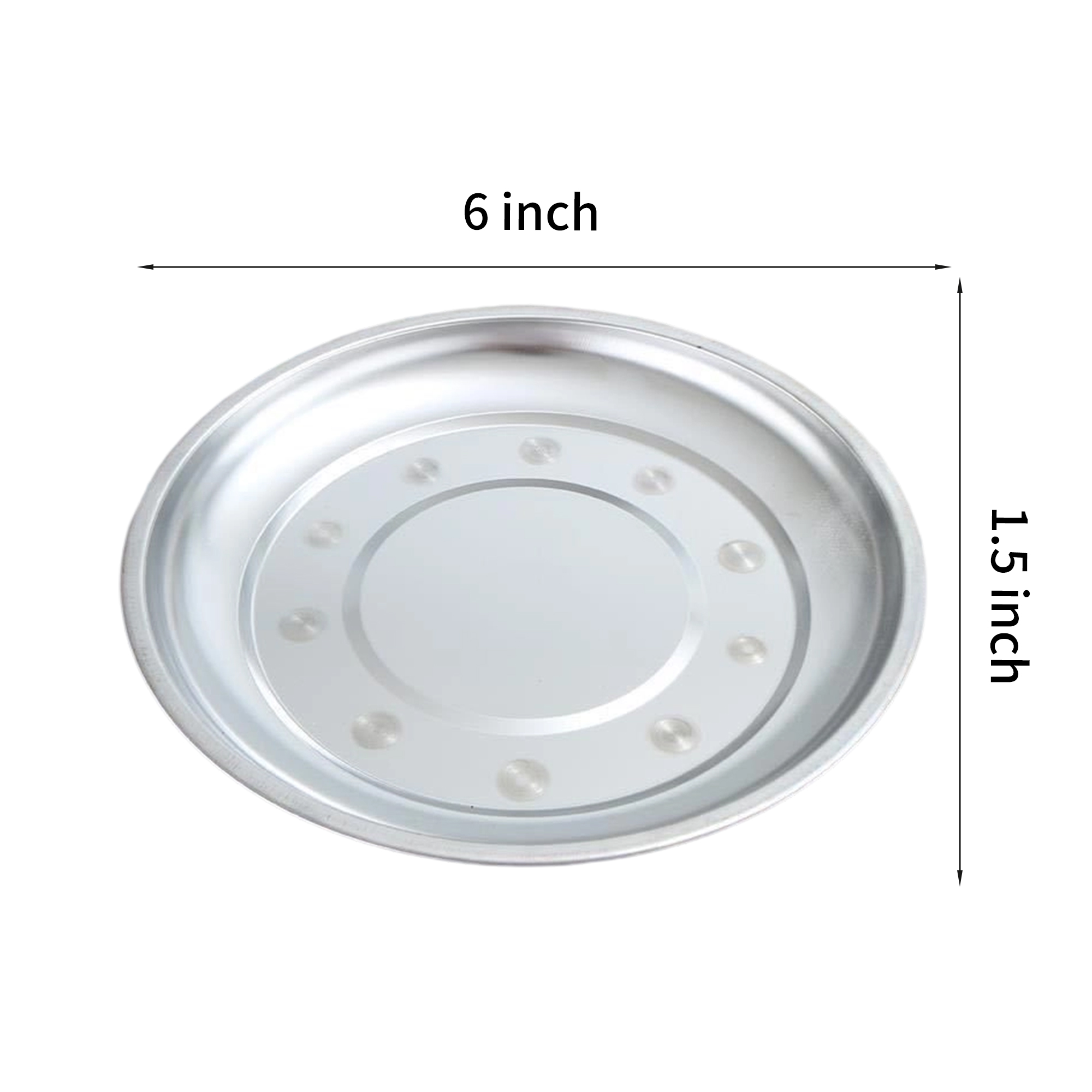 Stainless Steel Magnetic Parts Bowl 6" Diameter By 1.5" Depth 4