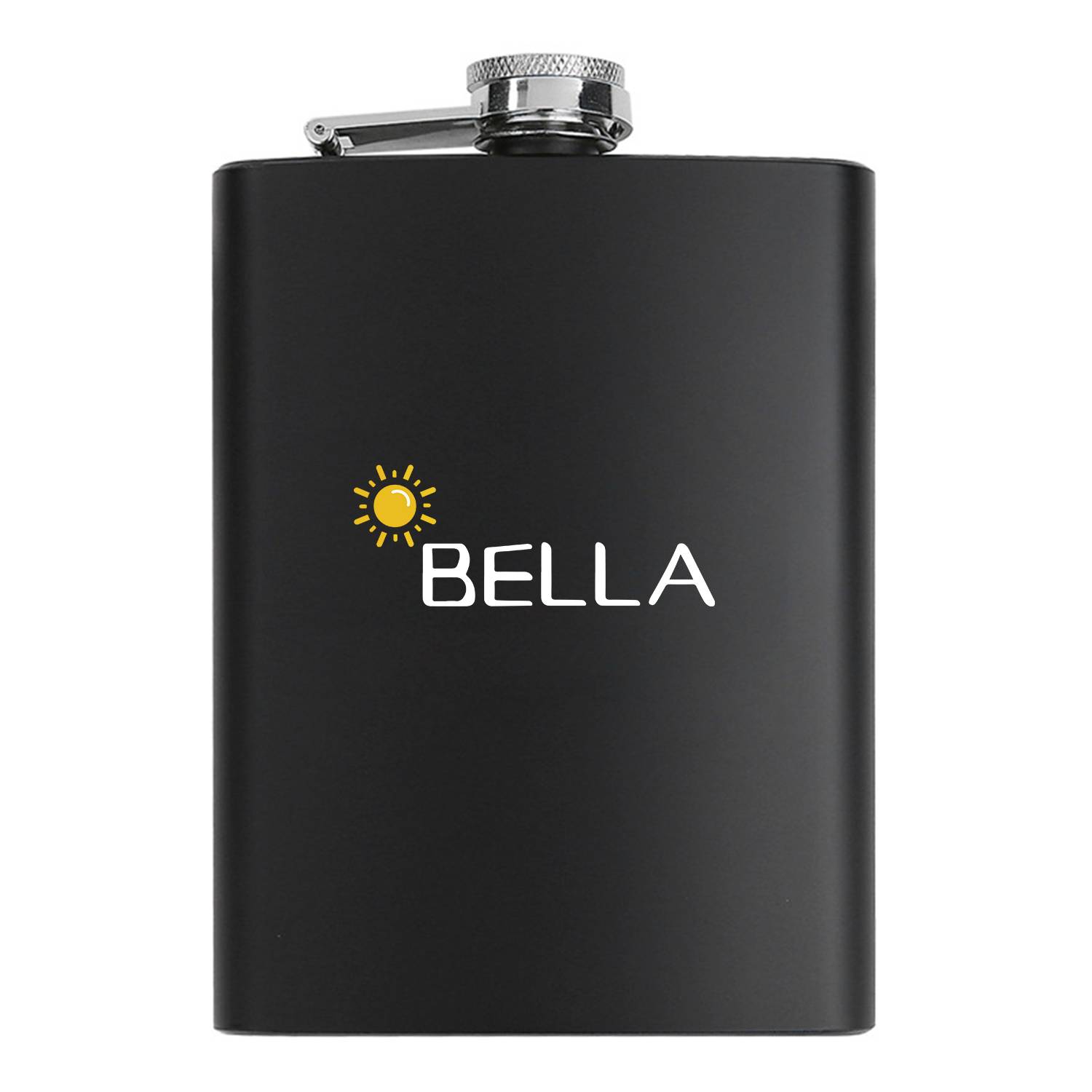 7 Oz. Stainless Steel Matte Black Flask 1