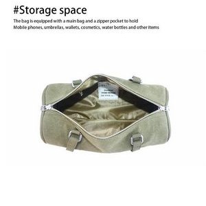 Mini Bucket Round Pillow Under Arm Canvas Long Bag 2