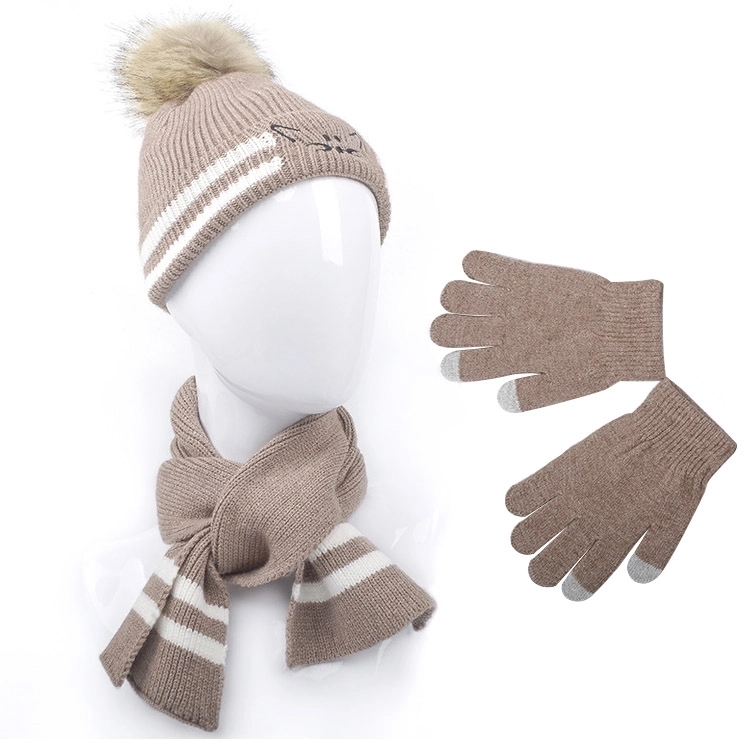 Cute Warm Beanie Caps Set for Kids 2
