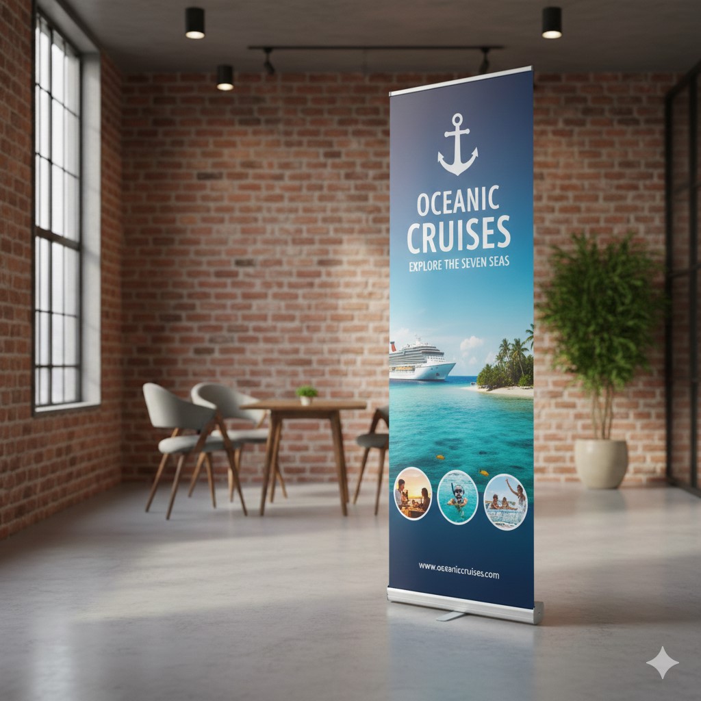 33"W x 80"H Monza™ Retractable Banner Stand Kit, Vinyl 4