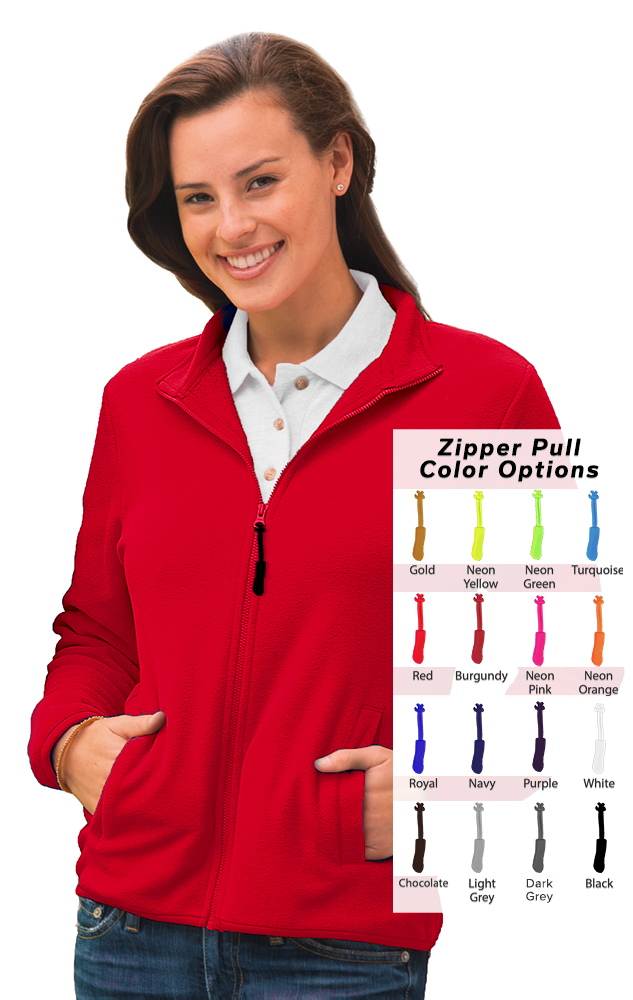 Custom Zipper Pull Polar Fleece Jacket 18