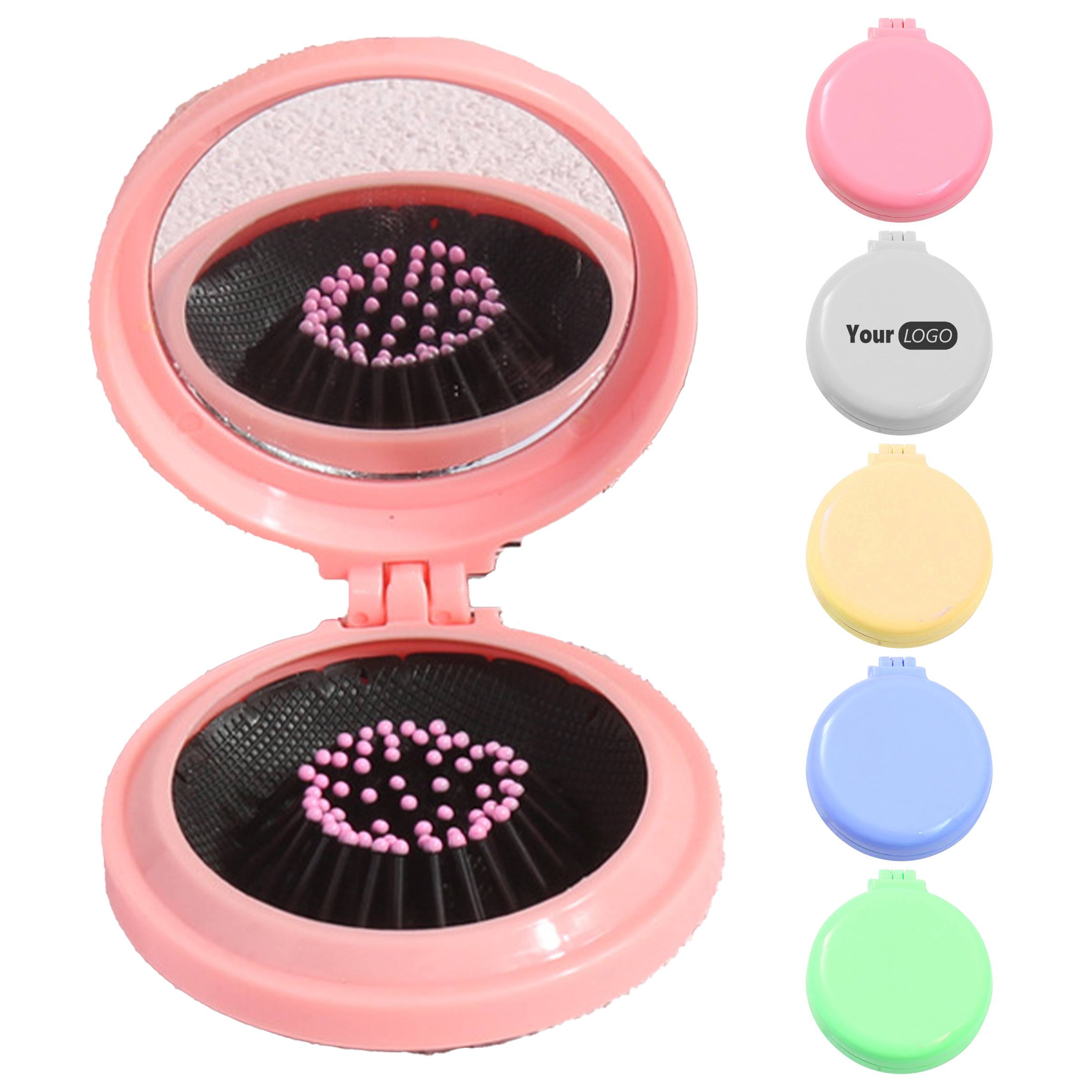 Plastic Versatile Air Cushion Massage Comb With Built-In Mirror 2