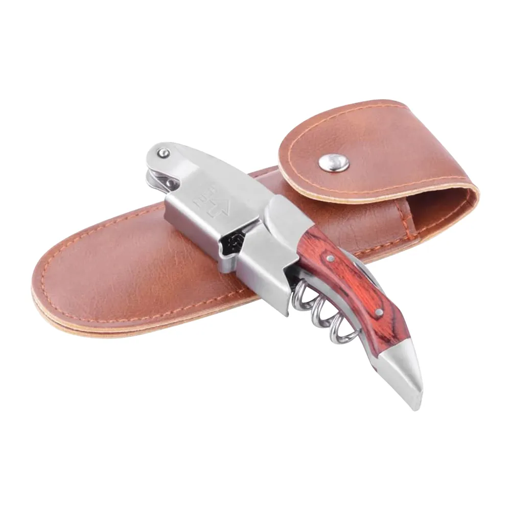 Leather Corkscrew Gift Sleeve with Button 5