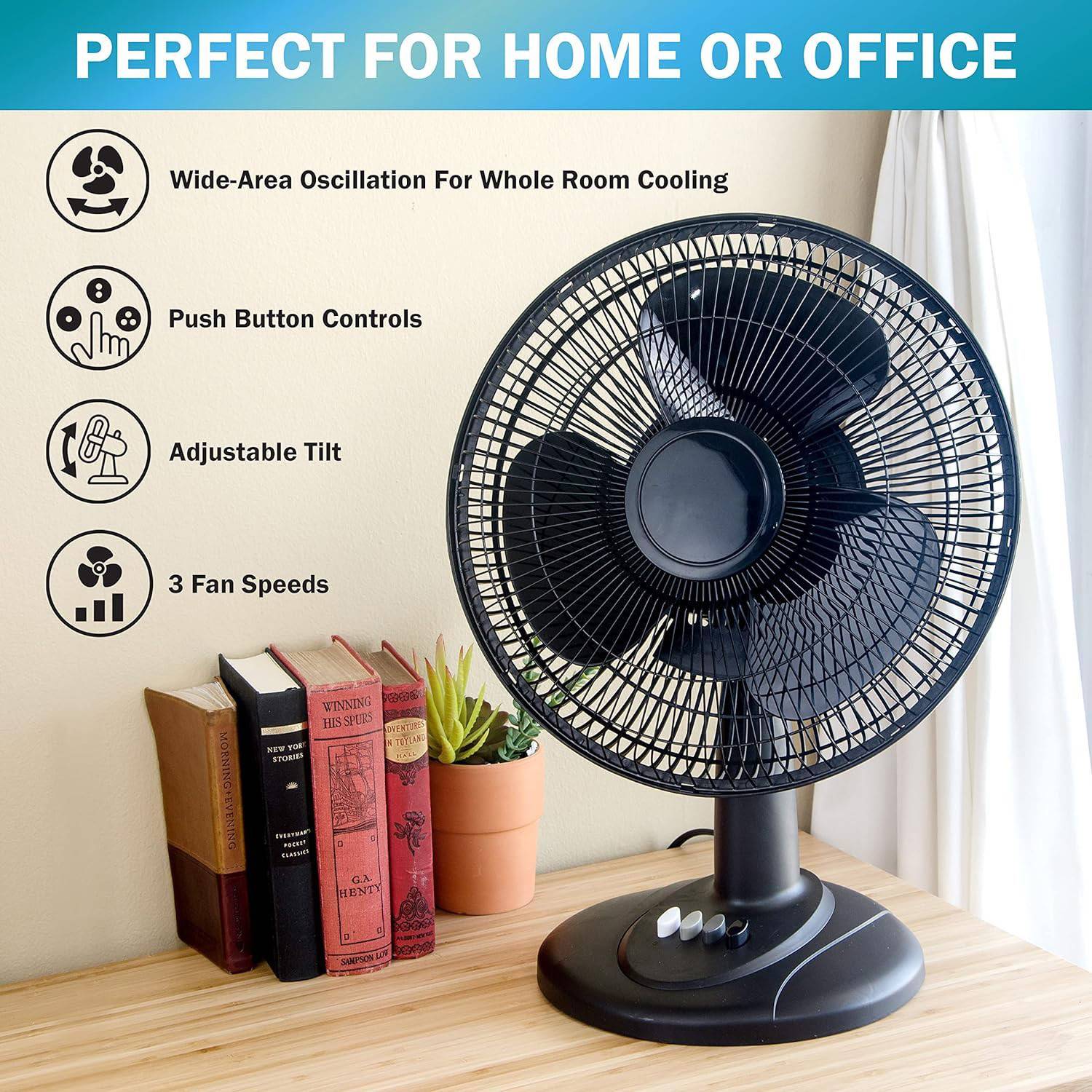 12 inch Oscillating Table Fan 5