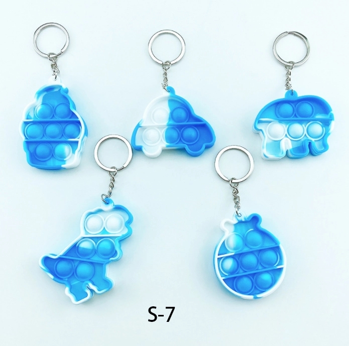 Stress Relief Fidget Silicone Flipping keychain 3