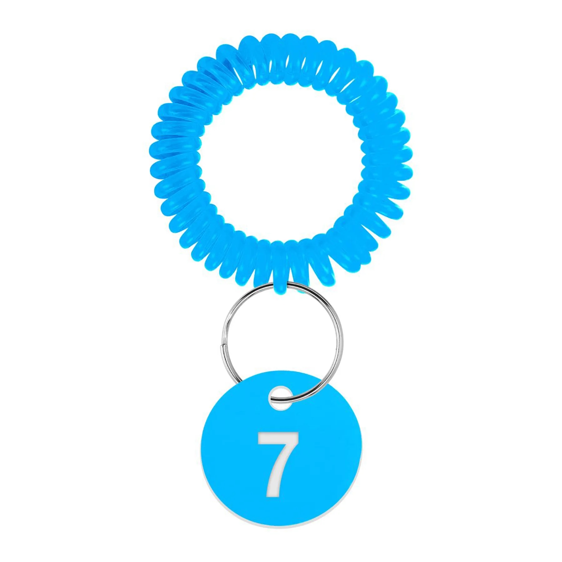 EVA Plastic Spring Wristband with Keychain 15