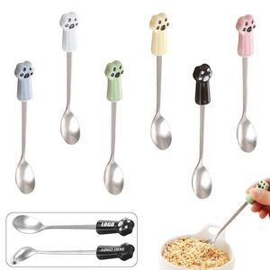 Ceramic Paw Shaped Steel Spoon 14