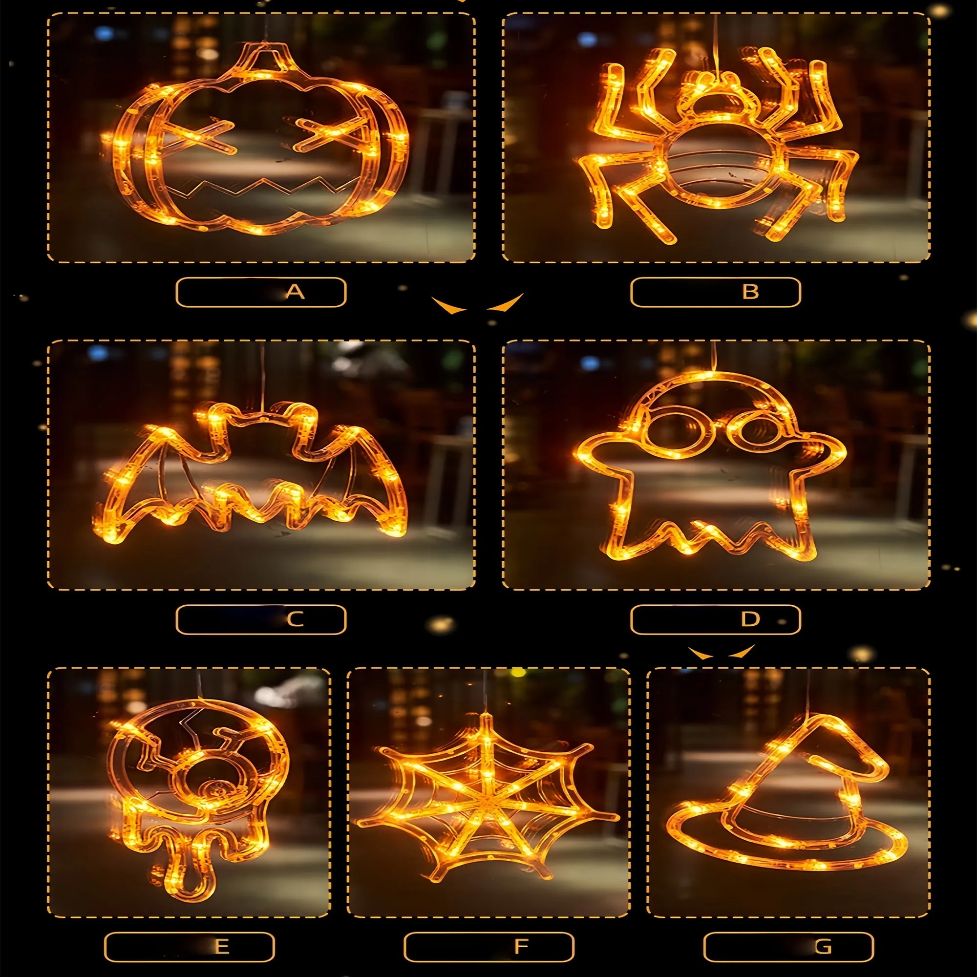 Festive Halloween LED Suction Cup Lights For Decoration 8