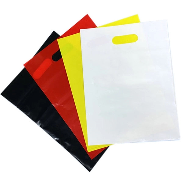 Die Cut Handle Plastic Bags - 15" x 12" 4