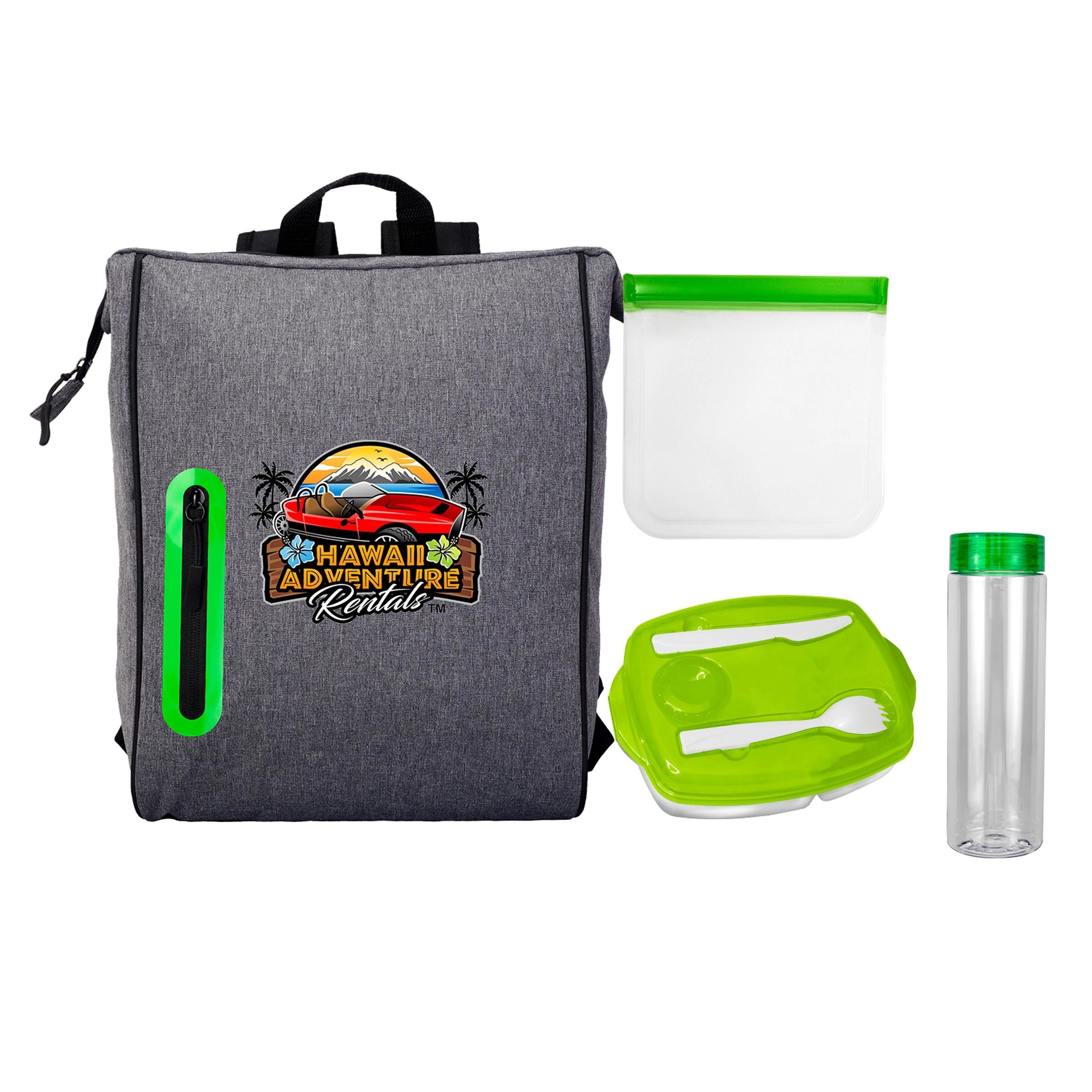 Locking Lid Sandwich & Drink Oval Lunch Cooler 14