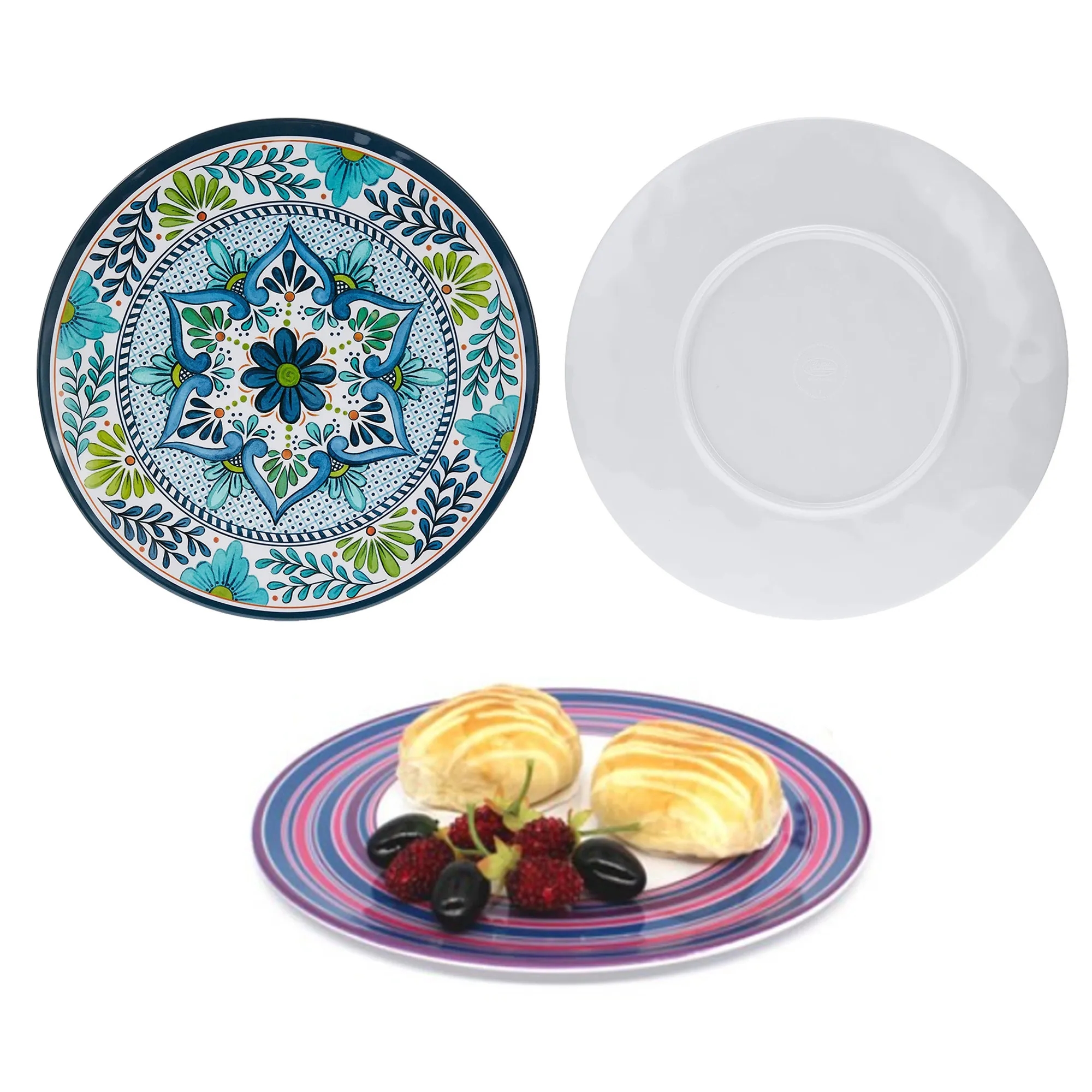 Full Color Reusable 10" Melamine Dinner Plates 2