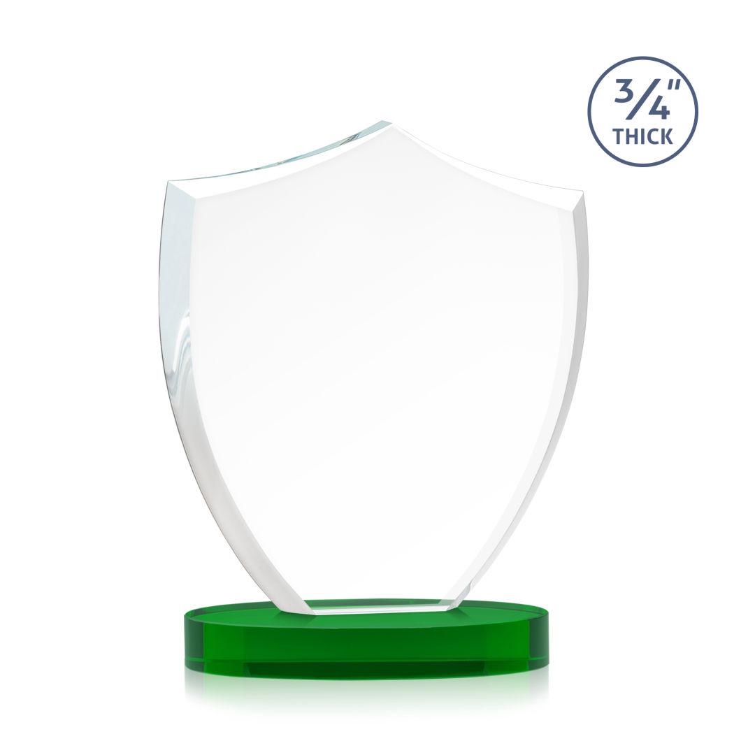 Scudo Shield VividPrint™ Award on Alberton Base - Green 6